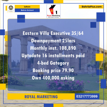 Residential Plot for Sale in Bahria Orchard, Lahore - (BP-136209)