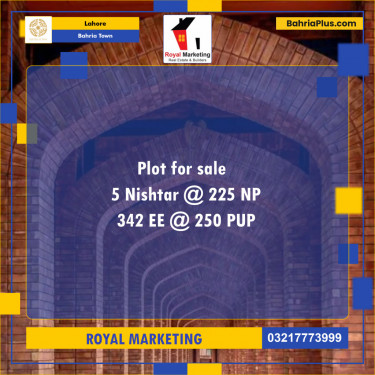 Residential Plot for Sale in Bahria Town, Lahore - (BP-136211)