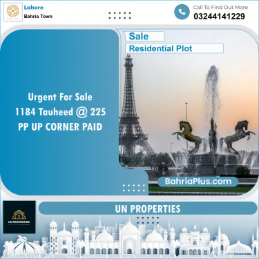 Residential Plot for Sale in Bahria Town, Lahore - (BP-136231)