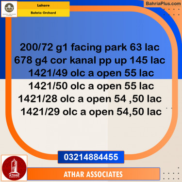Residential Plot for Sale in Bahria Orchard, Lahore - (BP-136241)