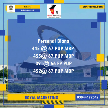 Residential Plot for Sale in Bahria Orchard, Lahore - (BP-136282)