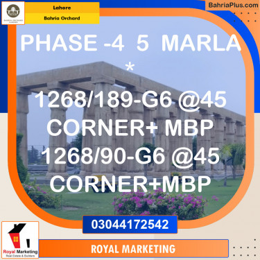 Residential Plot for Sale in Bahria Orchard, Lahore - (BP-136334)