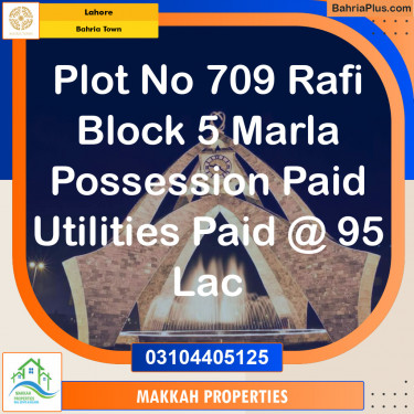 Residential Plot for Sale in Bahria Town, Lahore - (BP-136373)