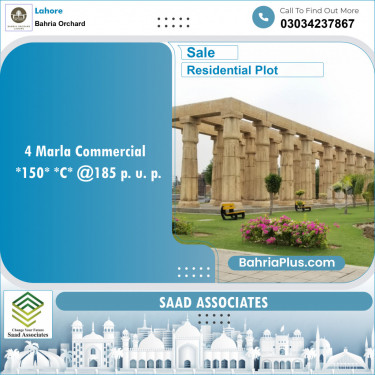 Residential Plot for Sale in Bahria Orchard, Lahore - (BP-136414)