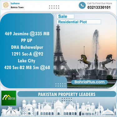 Residential Plot for Sale in Bahria Town, Lahore - (BP-136441)