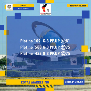 Residential Plot for Sale in Bahria Orchard, Lahore - (BP-136466)