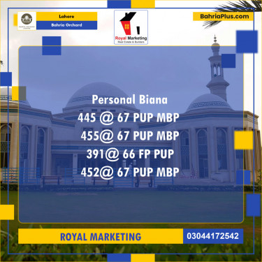 Residential Plot for Sale in Bahria Orchard, Lahore - (BP-136503)