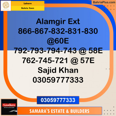 Residential Plot for Sale in Bahria Town, Lahore - (BP-136510)