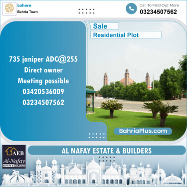 Residential Plot for Sale in Bahria Town, Lahore - (BP-136538)
