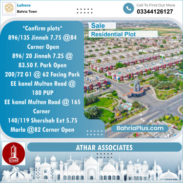 Residential Plot for Sale in Bahria Town, Lahore - (BP-136595)