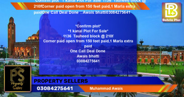 Residential Plot for Sale in Bahria Town, Lahore - (BP-136614)