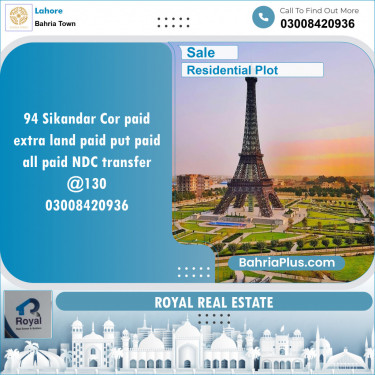 Residential Plot for Sale in Bahria Town, Lahore - (BP-136615)