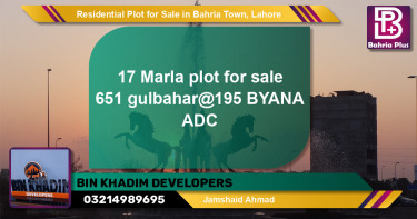 Residential Plot for Sale in Bahria Town, Lahore - (BP-136637)