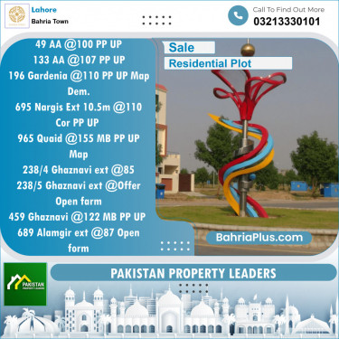 Residential Plot for Sale in Bahria Town, Lahore - (BP-136719)