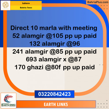 Residential Plot for Sale in Bahria Town, Lahore - (BP-136752)