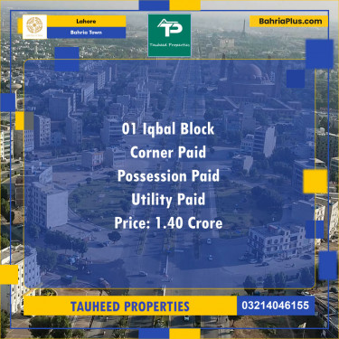 Residential Plot for Sale in Bahria Town, Lahore - (BP-136834)