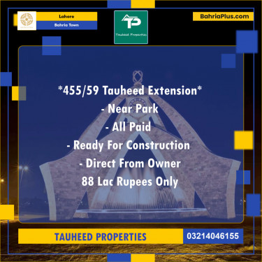 Residential Plot for Sale in Bahria Town, Lahore - (BP-136842)