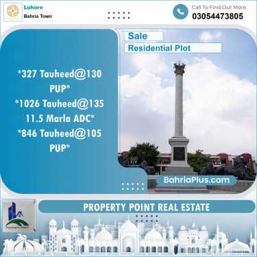 Residential Plot for Sale in Bahria Town, Lahore - (BP-136872)