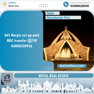 Residential Plot for Sale in Bahria Town, Lahore - (BP-136958)