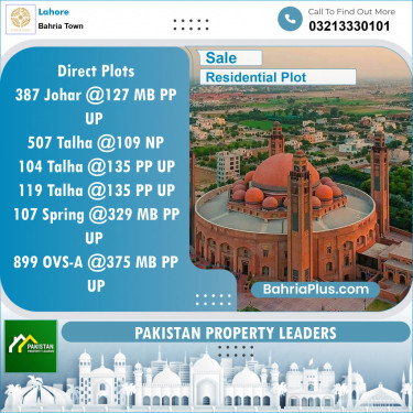 Residential Plot for Sale in Bahria Town, Lahore - (BP-136973)
