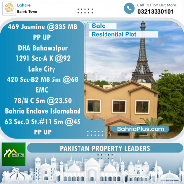 Residential Plot for Sale in Bahria Town, Lahore - (BP-137023)