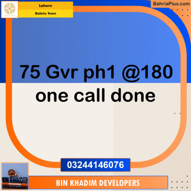 Residential Plot for Sale in Bahria Town, Lahore - (BP-137053)