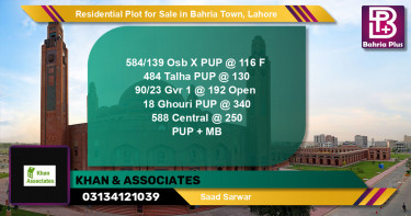 Residential Plot for Sale in Bahria Town, Lahore - (BP-137106)