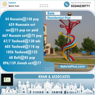 Residential Plot for Sale in Bahria Town, Lahore - (BP-137122)