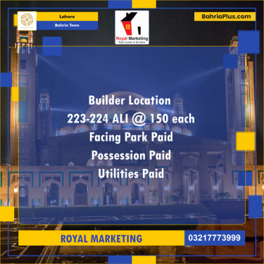 Residential Plot for Sale in Bahria Town, Lahore - (BP-137137)