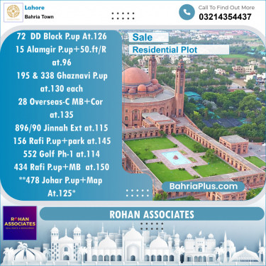 Residential Plot for Sale in Bahria Town, Lahore - (BP-137141)