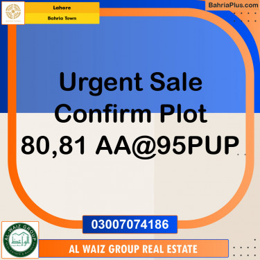 Residential Plot for Sale in Bahria Town, Lahore - (BP-137194)