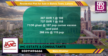 Residential Plot for Sale in Golf Phase 1 -  Bahria Town, Lahore - (BP-137225)