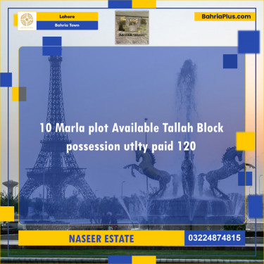 Residential Plot for Sale in Bahria Town, Lahore - (BP-137283)