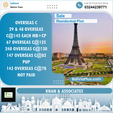 Residential Plot for Sale in Bahria Town, Lahore - (BP-137331)