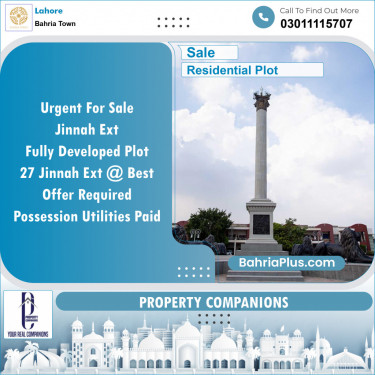 Residential Plot for Sale in Bahria Town, Lahore - (BP-137396)
