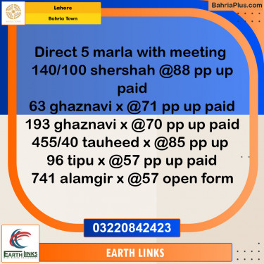 Residential Plot for Sale in Bahria Town, Lahore - (BP-137407)