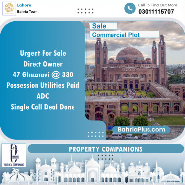 Commercial Plot for Sale in Bahria Town, Lahore - (BP-137408)
