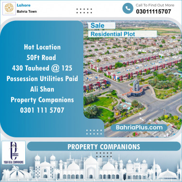 Residential Plot for Sale in Bahria Town, Lahore - (BP-137414)