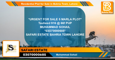 Residential Plot for Sale in Bahria Town, Lahore - (BP-137424)