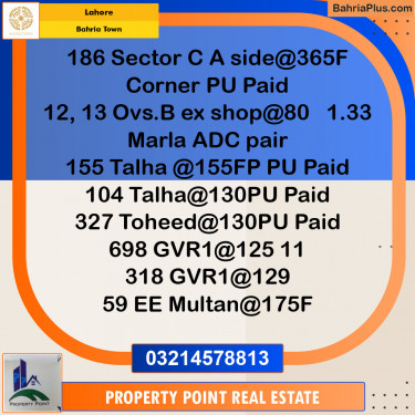 Residential Plot for Sale in Bahria Town, Lahore - (BP-137426)