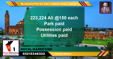 Residential Plot for Sale in Bahria Town, Lahore - (BP-137553)