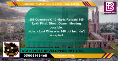 Residential Plot for Sale in Bahria Town, Lahore - (BP-137734)