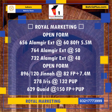 Residential Plot for Sale in Bahria Town, Lahore - (BP-137738)