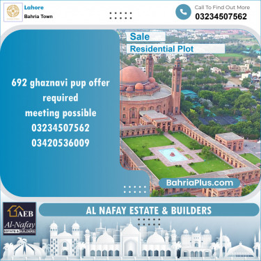 Residential Plot for Sale in Bahria Town, Lahore - (BP-137863)