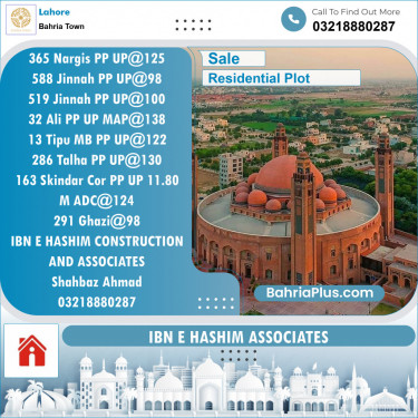 Residential Plot for Sale in Bahria Town, Lahore - (BP-137873)