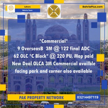 Commercial Plot for Sale in Bahria Town, Lahore - (BP-137876)