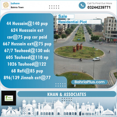 Residential Plot for Sale in Bahria Town, Lahore - (BP-137906)