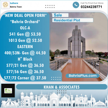 Residential Plot for Sale in Bahria Town, Lahore - (BP-137907)