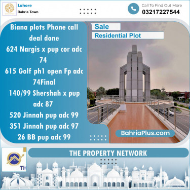 Residential Plot for Sale in Bahria Town, Lahore - (BP-137908)