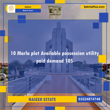 Residential Plot for Sale in Bahria Town, Lahore - (BP-137997)